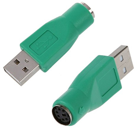 Tuminsi 2 X Convertidor de Adaptador PS2 Hembra una USB Macho para Raton Teclado