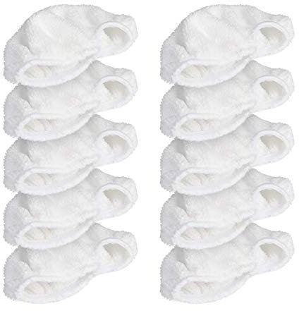 Navaris Microfibre Steam Mop Pads - Set of 10 Replacement Steam Cleaner Pads for Navaris Handheld Steamer 49454 - Floor Steamer Accessories - Microfiber Mop Pad