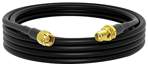 YILIANDUO Câble d'extension d'antenne SMA mâle vers femelle RG58 2m | Câble coaxial à faible perte pour antennes WiFi, 3G, 4G LTE, ADS-B, GPS, récepteurs SDR et équipements de radio amateur.
