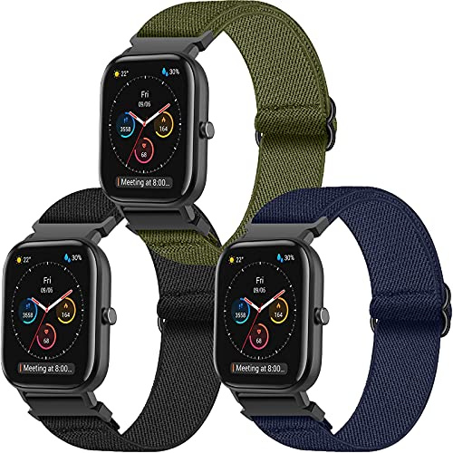 Armband für Amazfit GTS, 20 mm, Sport-Armband aus Nylon für Amazfit GTS 2, GTS 2 Mini, GTS 2e, GTS 3, GTS 4, GTS 4 Mini, Amazfit Bip, Bip S, Bip U, Bip U Pro, Bip 3, Bip 3 Pro, Amazfit GTR 42 mm