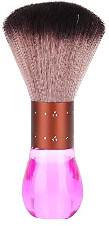 Brosse Plumeau pour le Cou, Brosse Plumeau pour le Visage et le Cou pour Coiffeur et Salon à Utiliser pour Brosser les Cheveux Autour du Visage, du Décolleté et des Oreilles(rose)