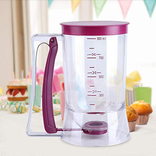 LANTRO JS - Teigspender 900ml Pfannkuchen-Teig Trenner für Muffins Waffel-Messbecher mit Messeetikett Küchenbackwerkzeug