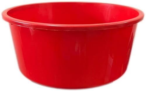 Extra Large Plastic Basin Washing Up Bowl Pet Cat Dog Bath Tub Storage Bucket Container (65 Litre, Red)