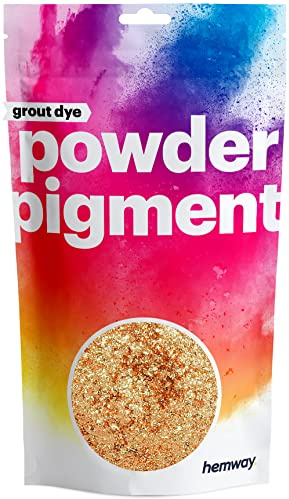 Hemway Grout Powder Pigment Metallic Sparkle Copper 50g, Coloured Dye | for Grout, Cement, Concrete, Mortar, Plaster, High Colour Saturation