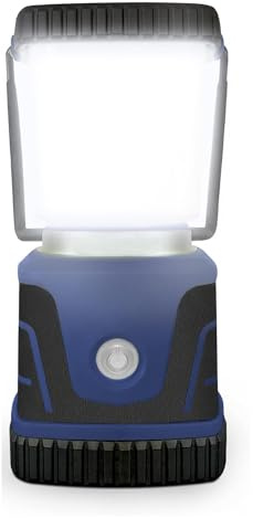 Wyldness Camping Lámpara de luz de camping de plástico de 1500 lúmenes, color azul marino