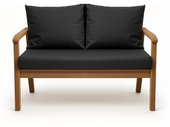 Bankauflage für Gartenbank- Polsterauflage für & Hollywoodschaukel-Gartenschaukel Kissen-hollywoodschaukel Kissen-bankkissen Outdoor (120 x 50 x 50 cm, Anthrazit)