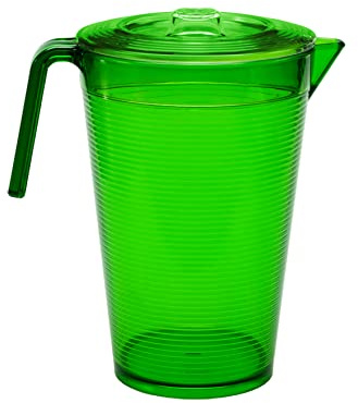 OMADA Design Karaffe 2,1 l mit Deckel, bruchsicher, für den Außenbereich, mit Ausgießer, Linie Samba