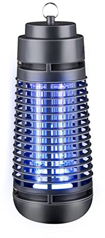 Grundig Insetticida elettrico 4 W – trappola per mosche 800-1000 V – cattura insetti per interni – Vasca di raccolta rimovibile – Portata fino a 50 M2 – Nero