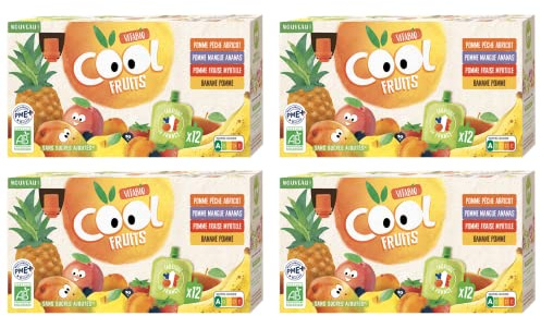 Vitabio Cool Fruits - Multiparfums 4 recettes - BIO - 12x90g - Lot de 4