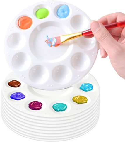 Malpalette,Mischpalette,Mischpalette Kinder,Mischpalette Aquarell,Farbmischpalette,für DIY Kunstmalerei, Malen Und Basteln, für AnfäNger, KüNstler, Erwachsene.(12 StüCk)