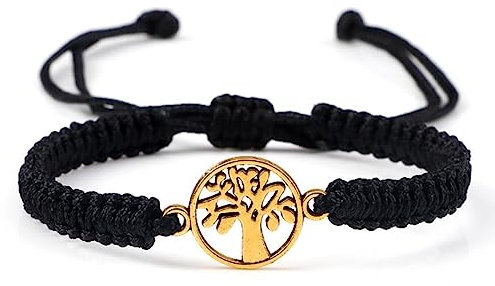 BEDT Bracciale con Albero della Vita Intrecciato A Mano E Amp; Bracciale per Donna Uomo Bracciale Regolabile Etnico Tibetano Coppie Regalo di Gioielli A Distanza