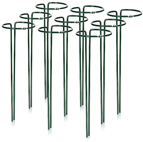 com-four® 9x blomhållare - perennhållare för blommor (höjd: 35 cm) - växthållare som blomstöd, rankor, rosstöd, perenner