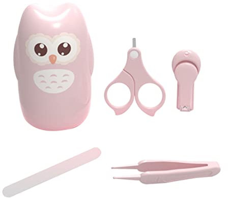 SAFIGLE Pinzette Nagelknipser Nagelschere Nagelfeilen Mit Aufbewahrungstasche Für Neugeborene Ergonomische Griffe Für Sicheren