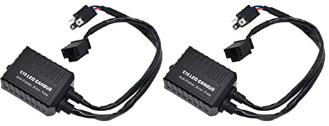 2-teiliger LED-Canbus-Decoder C19 H4, Universeller Anti-Flimmer-Kabelbaumfilter Für Scheinwerferlampen – Eliminiert Flackern Und Fehlercodes, Einfache Installation