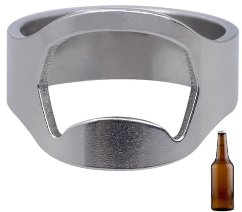 Anello apribottiglie da birra, anello apribottiglie da uomo | Apribottiglie per birra - Anello apriscatole per gioielli alla moda, anello apriscatole per birra, strumento per bar per birra per