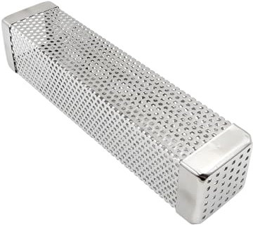 ZONADAH Tubo de incienso de pellets de 10 pulgadas, acero inoxidable, para barbacoas, virutas de madera, para barbacoas de gas y carbón, accesorios de cocina al aire libre