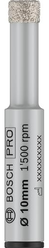Bosch 1x Punta PRO Ceramic dry, codolo cilindrico | per Piastrelle, Piastrelle di ceramica dura, Ø 10,00 mm, Professional Accessorio Trapano