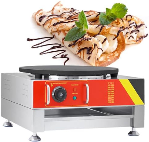 CrêPièRe Commerciale De 16 Pouces, 1650 W 3000 W, Machine à CrêPes éLectrique Avec Plaque Chauffante AntiadhéSive Ronde,110V