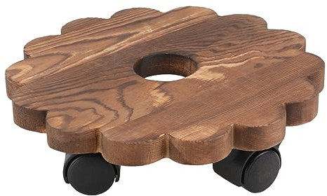 Supvox 1pc Beweglichen Rad Topf Holzständer Kreativer Pflanzenständer Einstellbare Pflanzer Tablett Blumentopf Tablett Mit Rädern