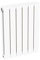 Radiateur blanc mural eau chaude horizontal en acier double lame | 60 x 45 cm 662 Watt chauffage central | 4 raccordements 15x21 (1/2) série NYTIA by NOYON & THIEBAULT