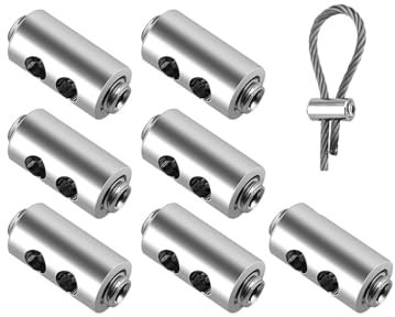 LZZYFPX 10 stücke 2/3mm Drahtseilklemme Edelstahl Kabelclip Verschluss Verstellbare Schraube Kupfer Metall Vorrichtung Schlinge Befestigungszubehör(H x100pcs)