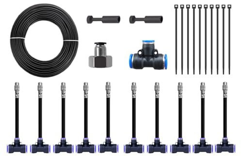 Chaies di irrigazione del prato, kit di irrigazione a goccia | di irrigazione automatica del giardino | Forniture di giardinaggio ad annaffiato ad annaffiatura a letto rapido regolabili per impianto