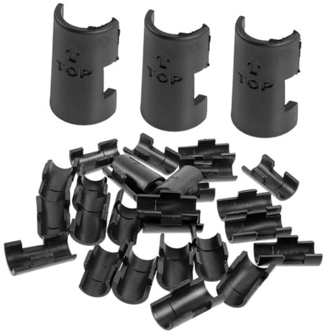 POPETPOP 32stücke Drahtregalklammern Aus Kunststoff Regalhülsen Regalverschlussklammern Klammer Zur Regalbefestigung Drahtregalhalterungen Rohrbefestigungsklammern Pfostenregalhülsen