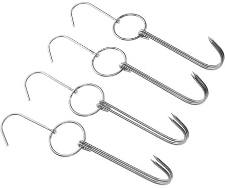 Mikikit 4pièces Crochet De Suspension Acier Inoxydable Pour Volaille Canard Bacon Barbecue Accessoires De Cuisine