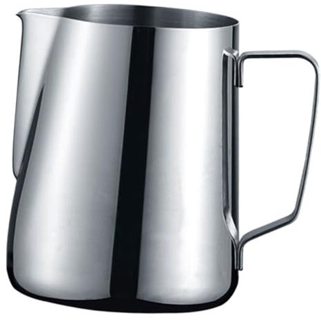 Mikinona Bicchiere per Latte Acciaio Inossidabile Lattiera per Cappuccino Scala con Beccuccio per Liscio Montalatte Resistente per Espresso e Latte Art Accessorio