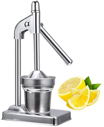Xijobido Exprimidor De Limón | Prensa Exprimidor Manual De Limones - Máquina De Zumo De Acero Inoxidable Para Cítricos Naranja Fresa Sandía Pomelo Lima
