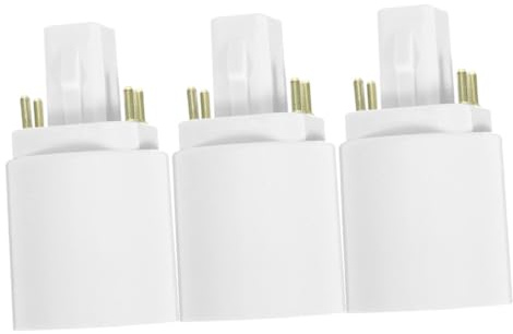 Convertisseur de Douille de Lampe G24q vers E27, Lot de 3 Pièces | Plastique Blanc pour Conversion Simple et Installation Rapide , Usage Bureaux et Maisons