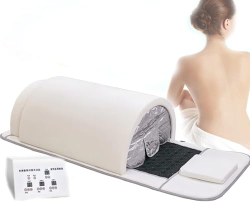 Sauna domo personal infrarrojo para desintoxicación del hogar y manejo del dolor, sauna seca portátil con piedras de turmalina y germanio