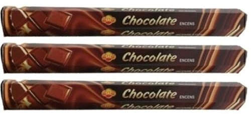 Incienso 3 Cajas Chocolate Sac 60 Varillas Confort Bienestar Placer Ayuda a Sentir Alivio Hogar Palos Varas