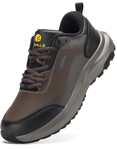 FitVille Mens Extra Wide Fit Walking Hiking Shoes | Lightweight, Casual, Non-Slip, Outdoor, Trekking, Camping, Climbing