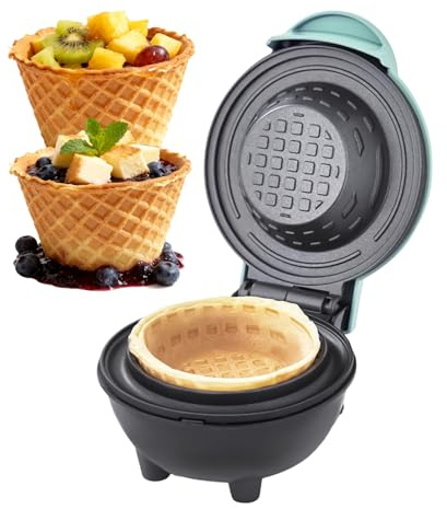 Våfflasskål | 350 W elektriska köksapparater | Kornettvåffeljärn för glass, för familjekök, födelsedag, jul, fest, semester, dessert, mellanmål
