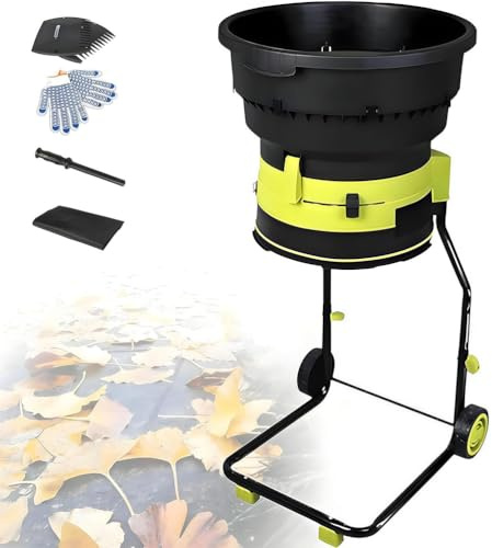 Gvqng Trituradora EléCtrica De Hojas, Trituradora De Compost para JardíN, Trituradora EléCtrica De 8000 RPM con Ruedas Y Bolsa De Almacenamiento, para Limpieza De JardíN,A,60m xpowercord