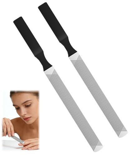 2 PCS Metal Nail File, Professional Heavy-Duty Manicure & Pedicure Tool for Thick Nails, Durable and Effective Nail Care Files for Home and Travel Use