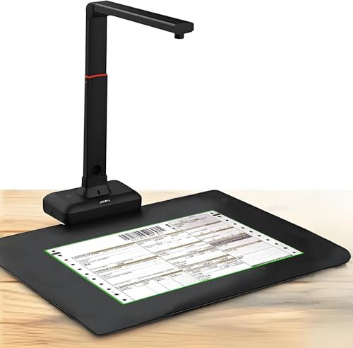 SHENGSHIYU Large Format Book Scanner,Capture Size A2,23MP High Resolution,Auto-Flatten & Fingerprint Removal Technologies,Adjustable Height,90° Rotatable & Foldable,Multi-Language Ocr,Run on Windows