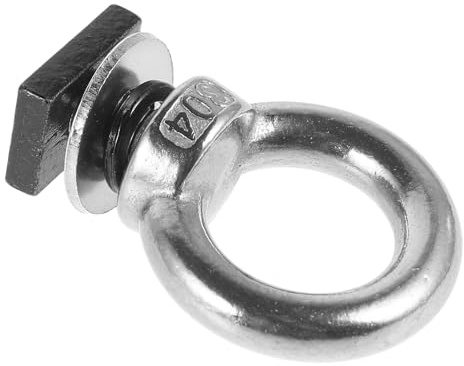 Happyyami Anclaje de Amarre para Portaequipajes de Techo M8 de Acero Inoxidable, Soporte Perno en T y Anillo de Fijación, 1 Unidad, Adecuado para Uso Exterior y Cargas Pesadas