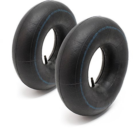 Wiltec Lot de 2x Chambre à air 16x6.50-8 pour pneu de tracteur à pelouse – 380 x 380 x 300 mm – avec Valve droite – capacité de charge max. 300 kg – pour Roue Tondeuse à gazon Brouette Chariot Diable