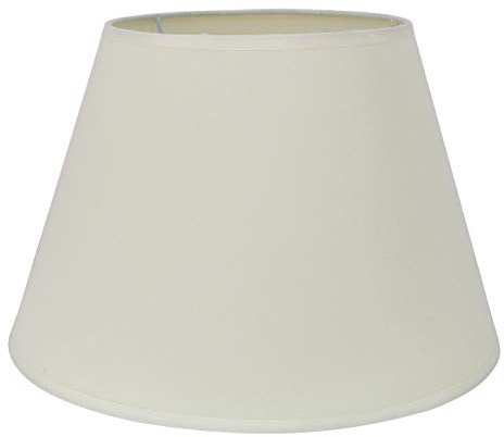 DULEE 12 Zoll Lampenschirm E27 E14 Glühbirne Schraube Handgefertigter Stoff Tischlampenschirm für Stehlampe, Tischlampe, Nachttischlampe (Oben) 18cm x (Höhe) 20cm x (Unten) 30cm,Pure Beige