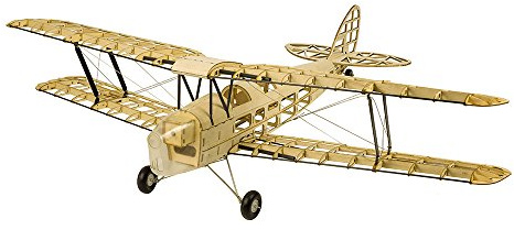 Viloga Upgrade Balsa Wood Airplane Kits Mini Tiger Moth Biplane, 39 Laser Cut Model Plane Kit to Build, DIY Flying RC Aeroplane for Adults (KIT Only)