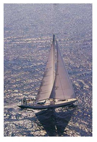 empireposter Abery, Ingrid - Silver Sea I - Kunstdruck Artprint Foto Segelboote Yachten - Grösse 50x70 cm + 2 St Posterleisten Alu 63 cm