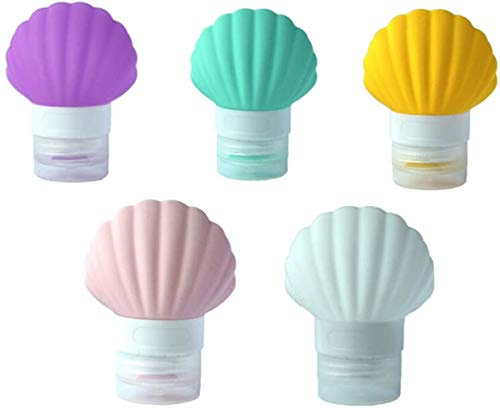 5 pcs Silicone Voyage Bouteille Ensemble 40 ML Rechargeable Étanche Contenant De Voyage Conteneurs pour Shampooing Lotion Liquide