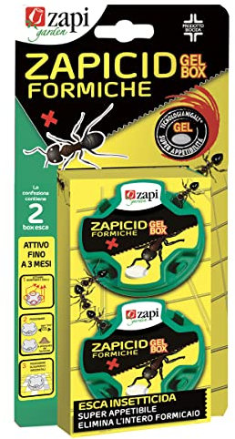 Zapi Garden | Zapicid Gel Box Formiche - Insetticida Gel Formiche, Esca Insetticida Formiche in Gel Box Pronto Uso, Formiche Insetticida, Insetticida Esterno ed Interno, 2pzx2g