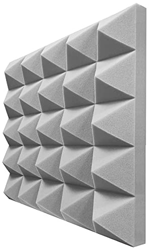 Isolation Phonique Mur En Coton Absorbant Le Son En Coton Intérieur Auto-adhésif Studio D'enregistrement Salle De Piano Chambre De Piano Chambre Matériau Autocollant Mural 10 Pièces(Color:gris)