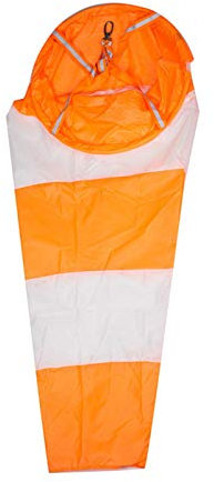 Luckxing 80cm Orange Outdoor Windsack Windmessung Socke Tasche Orange Windsack Mit Reflektierenden Streifen Polyester Gürtel Wetterfeste Tasche Zur Windmessung Für Outdoor Windrichtung