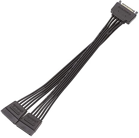 HuaLiSiJi Y Alimentacion SSD SATA Cable SATA de Alimentacion SATA Extension Cable, para HDD, SSD, Unidades ópticas Cable (20cm)