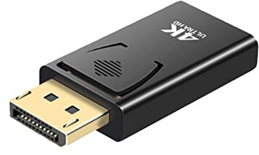 iJiGui Adattatore DisplayPort a HDMI 4K, Adattatore da DP a HDMI Maschio a Femmina, Audio 4K 1080P, HD TV Cavo Adattatore per HDTV, Monitor, Proiettori, Portatili e Altri