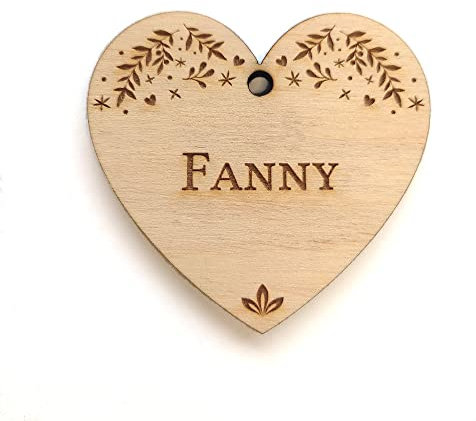 Coeur de noël en Bois Personnalisable - à Suspendre - Déco pour Sapin à Personnaliser